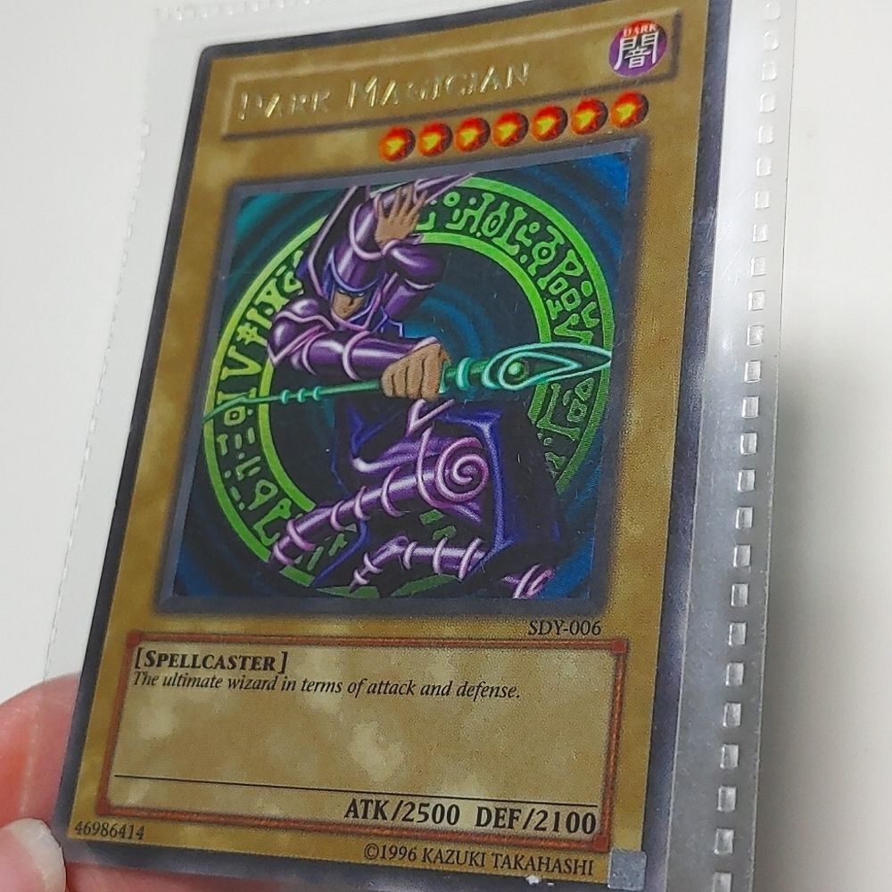 Yugioh! Rare holo dark magician card